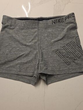 Nike Pro Gray Heather Performance Shorts